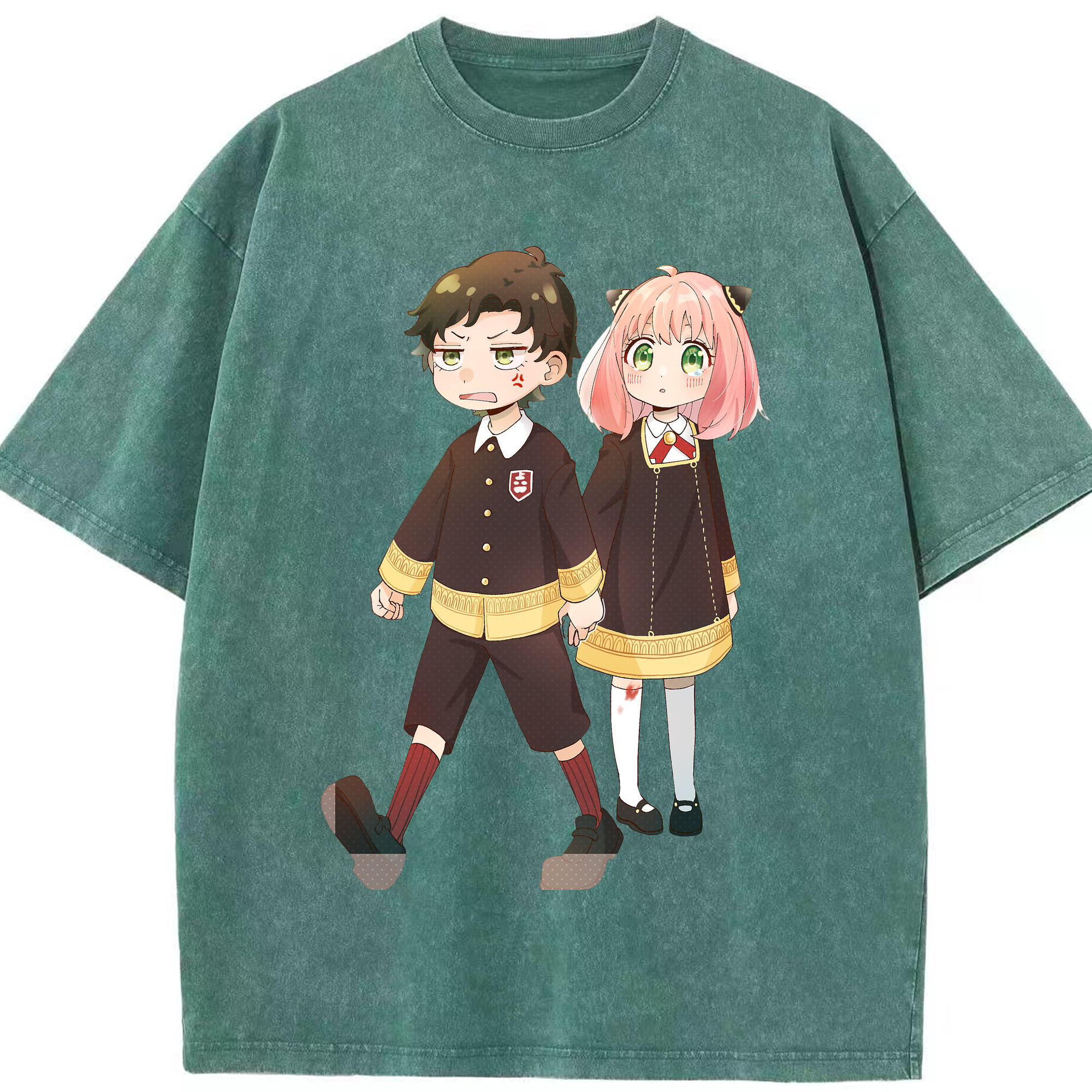 （画像用） SPY×FAMILY间谍家家酒 綿100% ヴィンテージ風 半袖Tシャツ（フロントプリント）